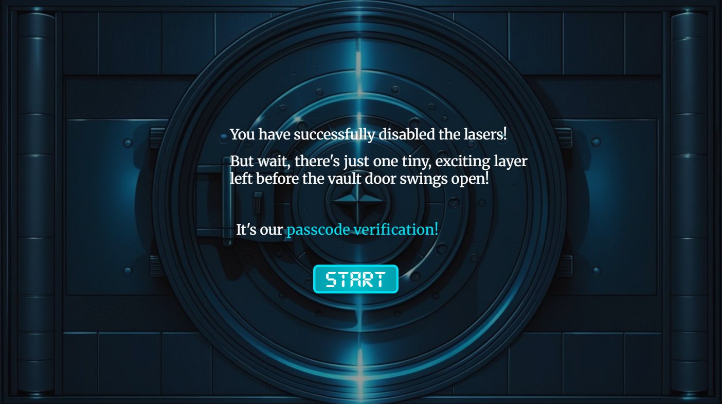 Screen saying the lasers are disabled and the passcode check is next