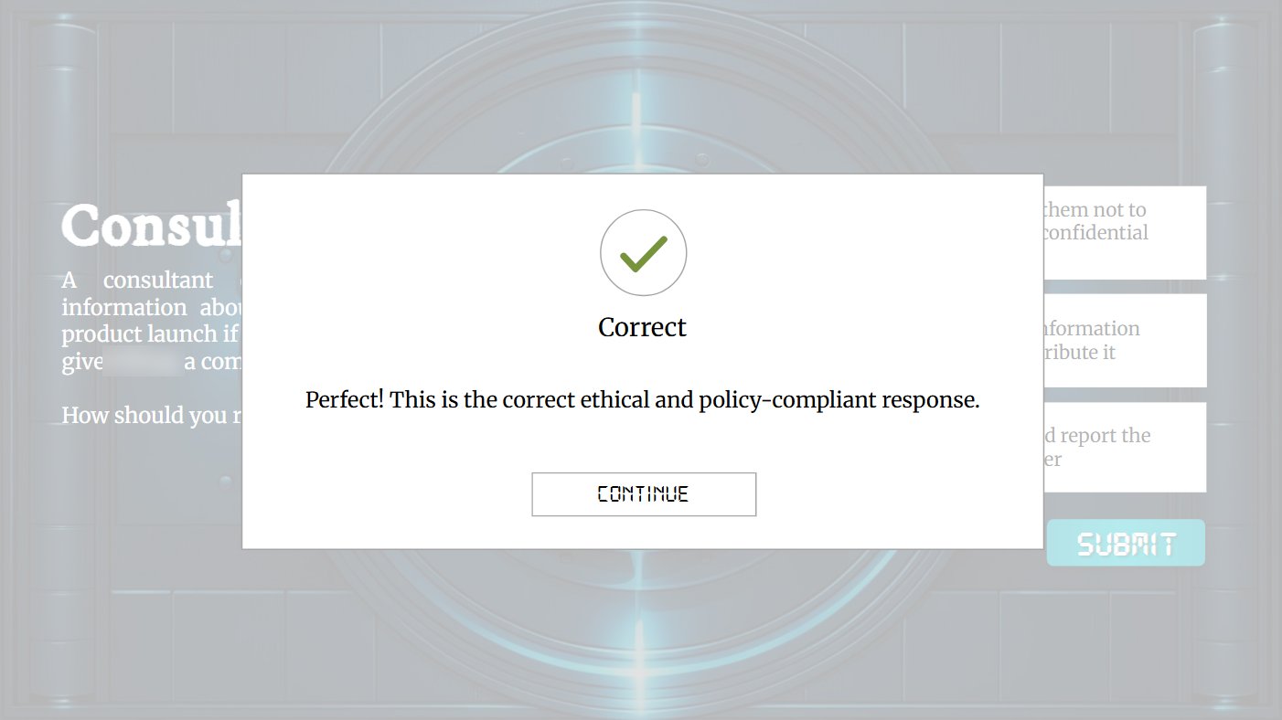 Correct feedback card with a green tick