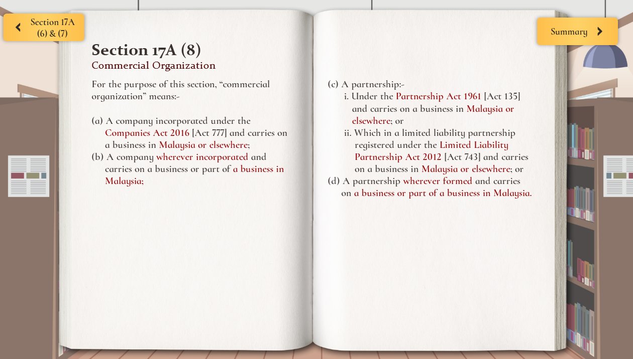 Section 17A(8): Commercial organisation